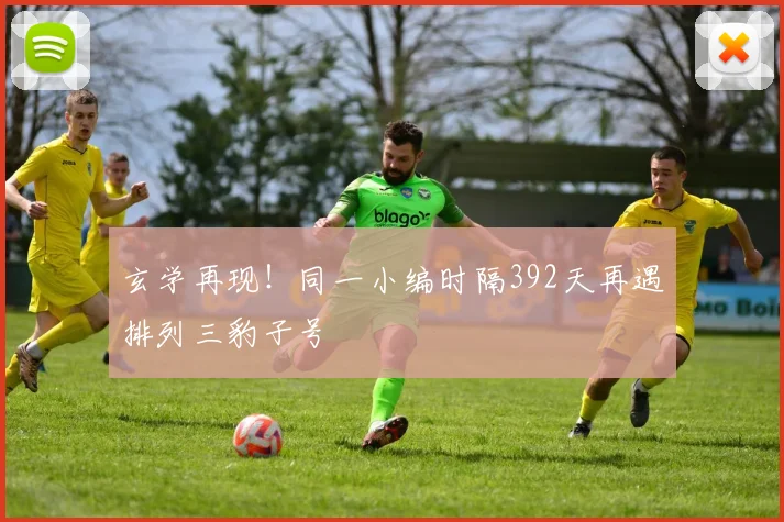 玄学再现！同一小编时隔392天再遇排列三豹子号